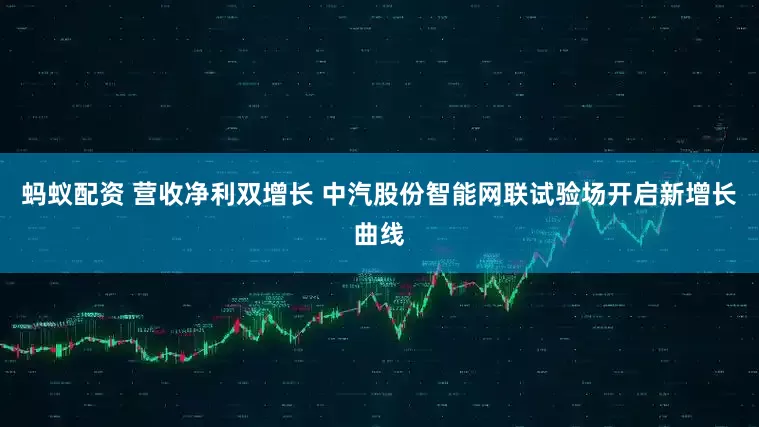 蚂蚁配资 营收净利双增长 中汽股份智能网联试验场开启新增长曲线