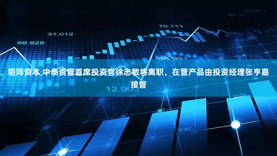 钜阵资本 中泰资管首席投资官徐志敏将离职，在管产品由投资经理张亨嘉接管